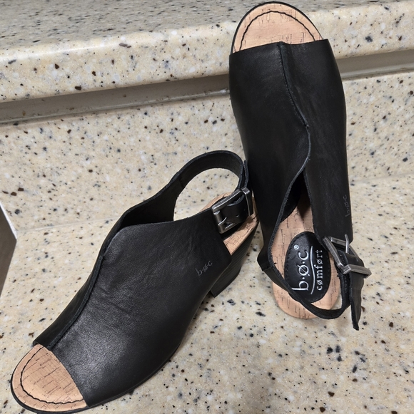 BOC Comfort Shoes - BOC Comfort Black Leather Sandals
